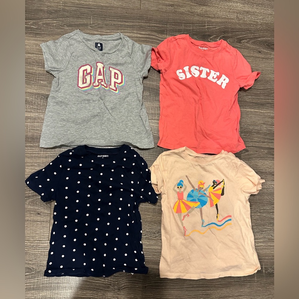 GAP/Old Navy Kids T-Shirt Set - Gray, Coral, Navy (Sister)